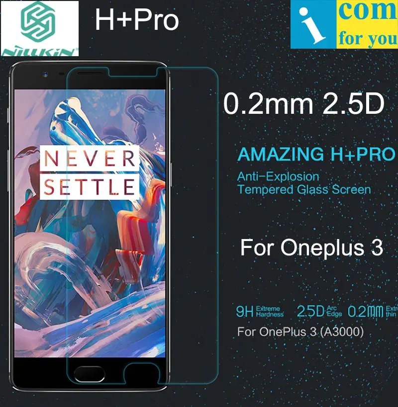 imágenes para Nillkin increíble h + pro vidrio templado para oneplus 3 3 t 0.2mm 9 h 2.5d borde redondo cruved imágenes para Nillkin increíble h + pro vidrio templado para oneplus 3 3 t 0.2mm 9 h 2.5d borde redondo cruved