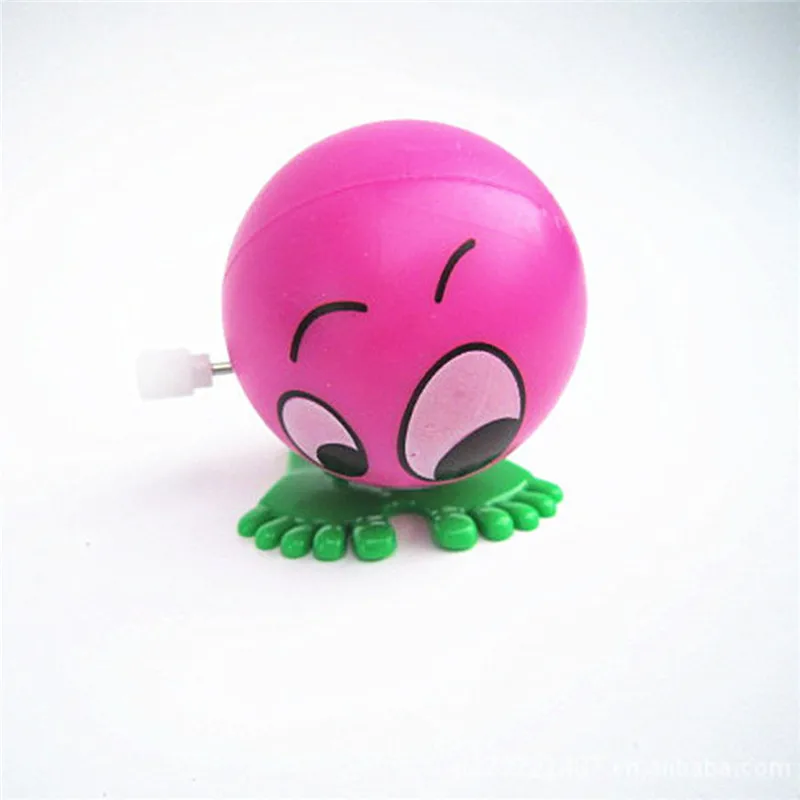 

Wind Up Toys 1 Pcs Cute Colorful Funny Face Jumping Somersault Running Clockwork Baby Spring Toy Plastic Random send gift
