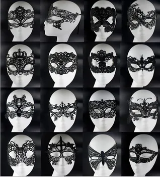 

Party mask sexy women lace eye mask Catwoman Mask lady Costume Masquerade Hallowma Christmas festive carnival props masks black
