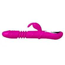 Heating Telescopic Rotating Rabbit Dildo Vibrator Massager G Spot Clitoris Stimulator Adult Sex Toys for Women