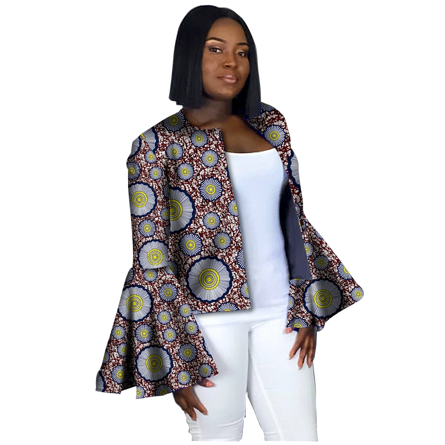 Fashion Africa Style Women Flare Sleeve font b Jacket b font Casual Lady Coat Dashiki Coats