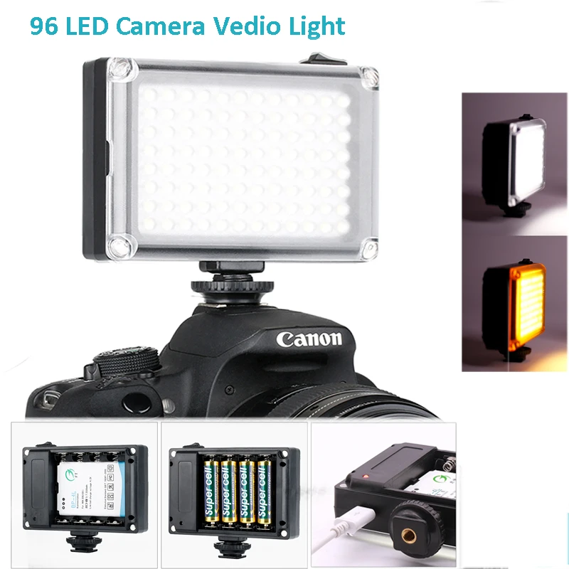 

Video Recording Lamp Rechargeable Lighting Led Lights DSLR Cameras Light 96 Led Strobe Phone Light Flashlight On Camera Ulanzi