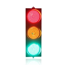 AC85-265V высокая яркость красный желтый зеленый 8 светодиодный светофор 200 мм с прозрачной крышкой