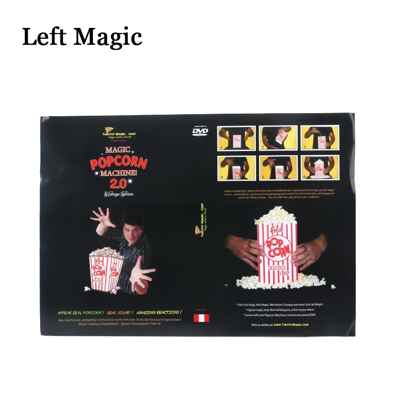 Elektroniczna edycja Popcorn 2.0 magia (DVD + sztuczka) magiczne sztuczki etap bliska rekwizyty mentalizm iluzja etap komedia magie