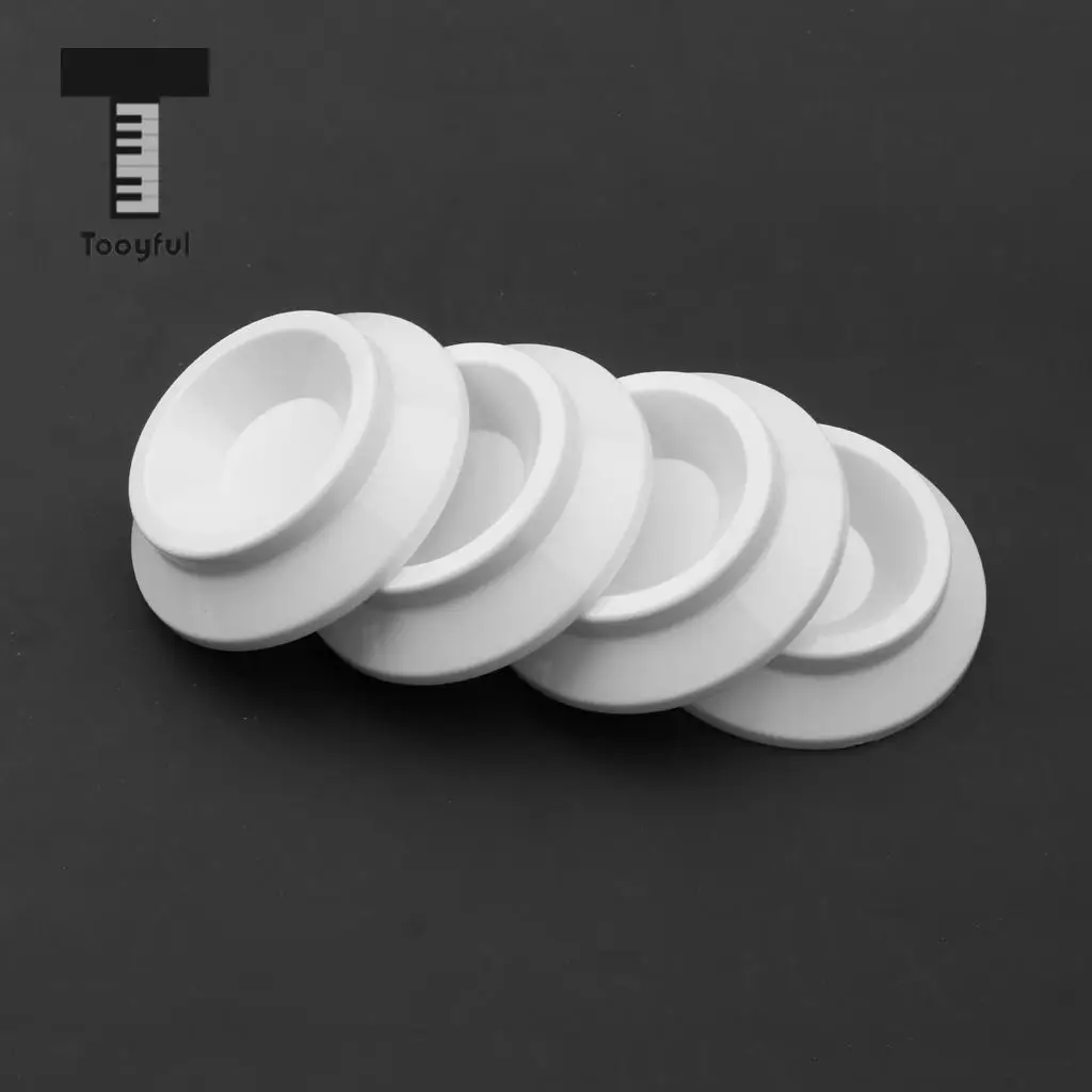4pcs White Piano Caster Cups Piano Leg Pads for Upright Piano Parts Accessories