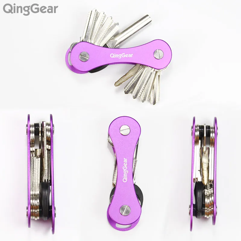 QingGear EXTENDED Keybone Glass Fiber Aluminum Door Key Organizer Car Key Holder bar Multi Keychain Pocket Outdoor key Tool tactical keychain