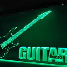 LF087-гитара Ibanez музыка светодиодный неоновый свет знак домашнего декора ремесла