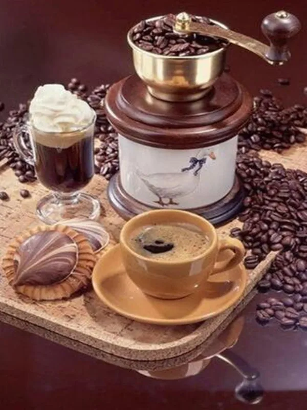 

Diy diamond painting coffee bean full square drill cross stitch diamond embroidery tree handmade diamond mosaic kits needlework