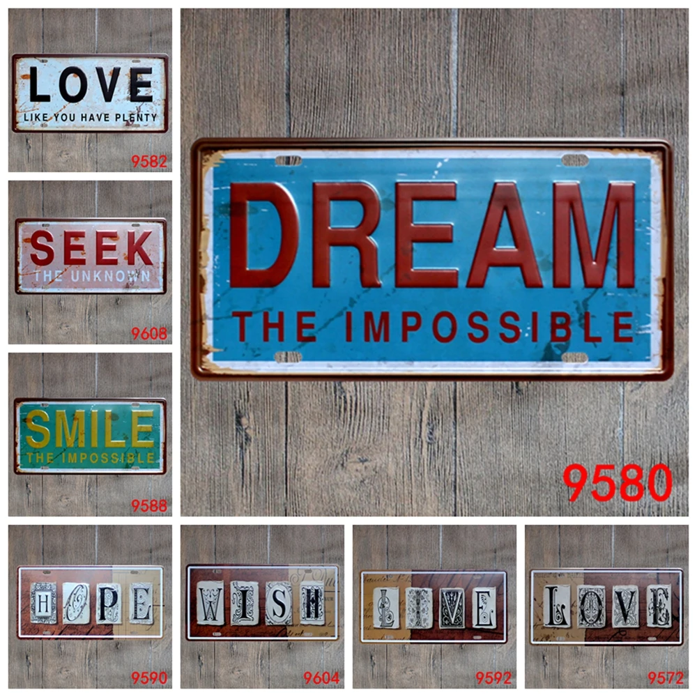 English vocabulary Retro Metal Plaques & Signs Service Station Iron