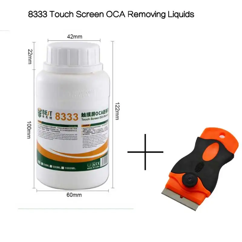Сильный 8222 8333 250 мл сенсорный экран OCA удаление жидкостей ремонт жидкий клей жидкость PCB Очистка для Iphone Sumsung+ нож