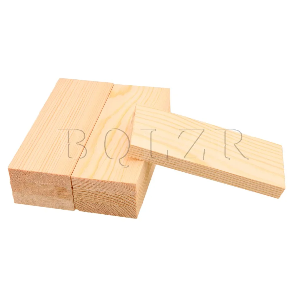 BQLZR non verniciata Craft blocco di legno per fai da te incisione intaglio legno modello costruzione 100x40x8mm wood 