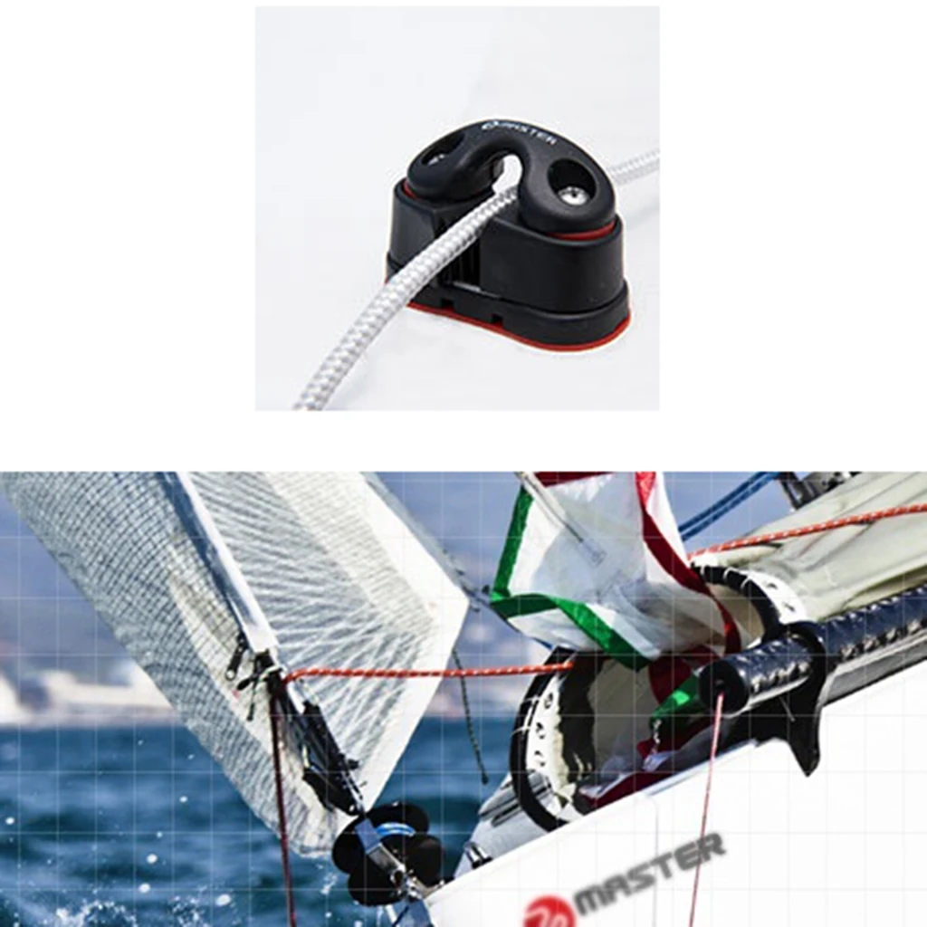 Anodized Aluminium Cam cleat Boat Matic Fairlead Marine Sailing Sailboat Kayak Canoe Dinghy Accessories for 3mm-6mm Line/Rope