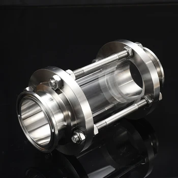 

1PC 2" Tri Clamp Clover Flow Sight Glass Diopter For Home Brew Diary Product Stainless Steel Sanitary Fitting Ferrule OD 64mm