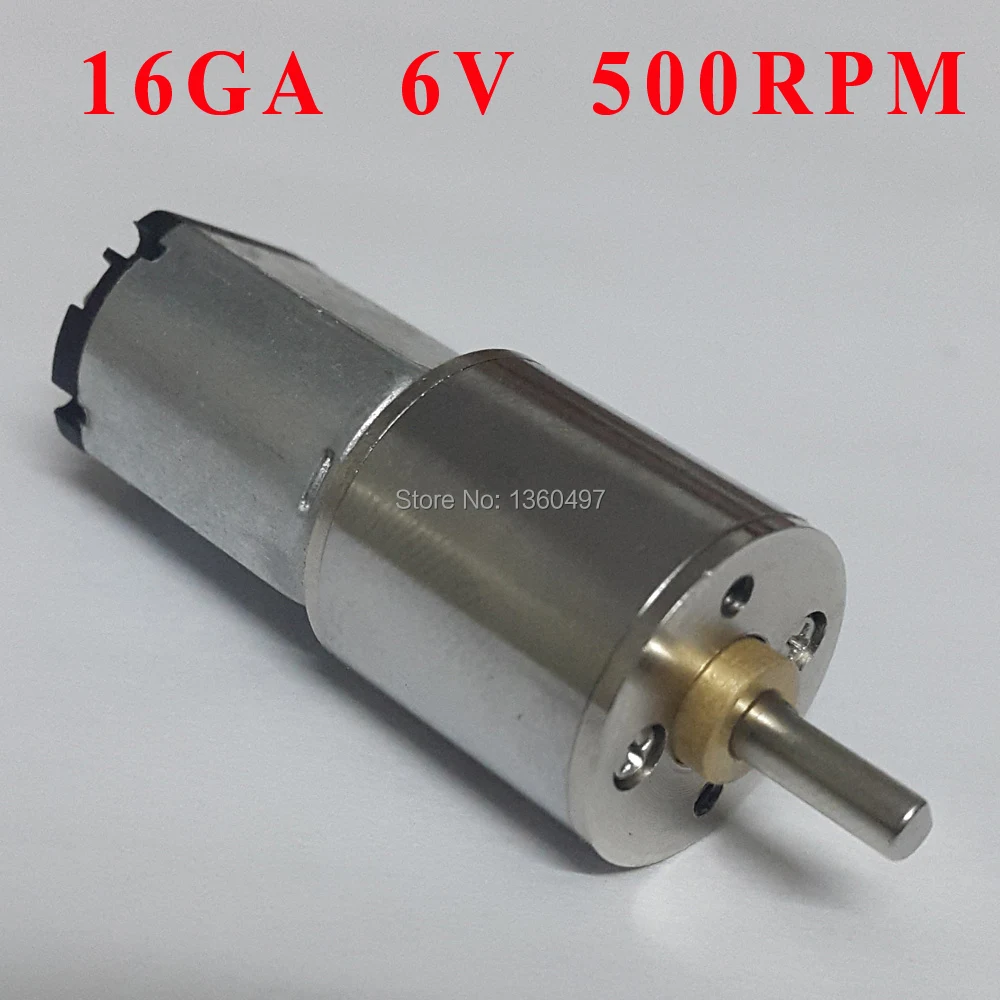 

DC 6V 500RPM new Short paragraph 16GA free shipping 6V 500RPM DC 41mA 0.04A Powerful High Torque Gear Box Motor NEW
