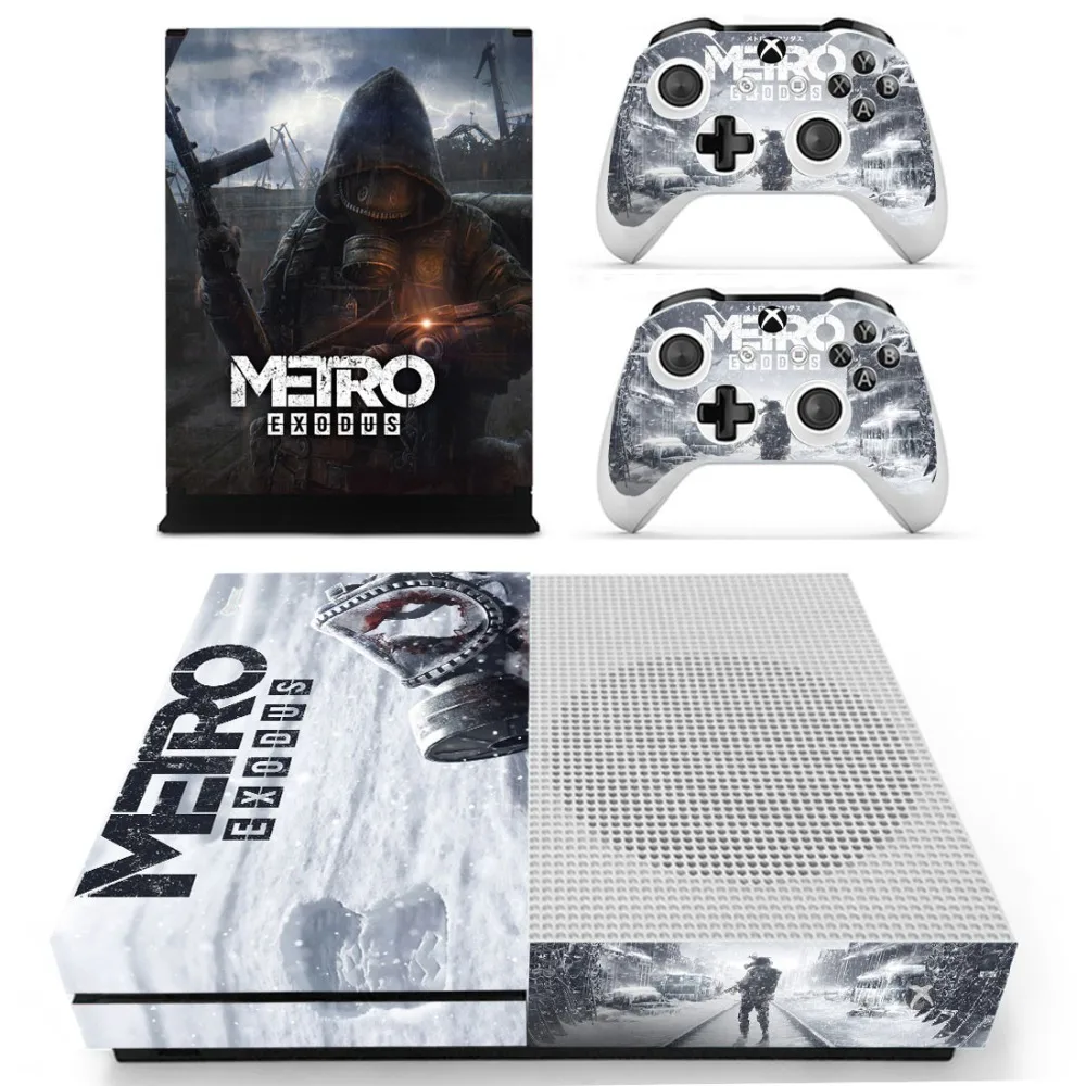 Metro Exodus наклейка для Xbox One S Наклейка s vinilo pegatina для Xbox one тонкая консоль и два контроллера