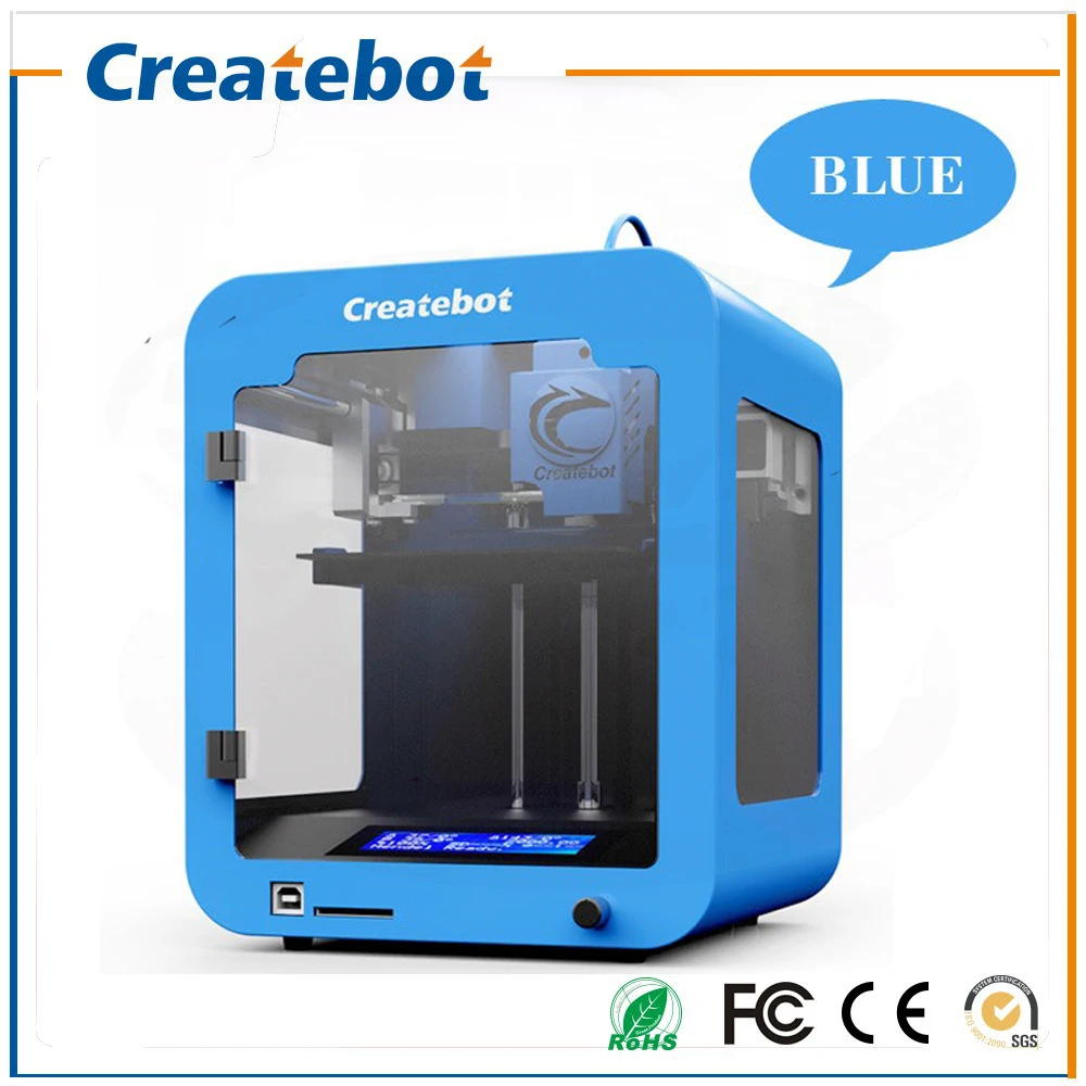 Small 3D Printer High Precision Createbot Super mini 3d printer kit with 1 Roll Filament 1GB SD Card High Quality LCD Screen