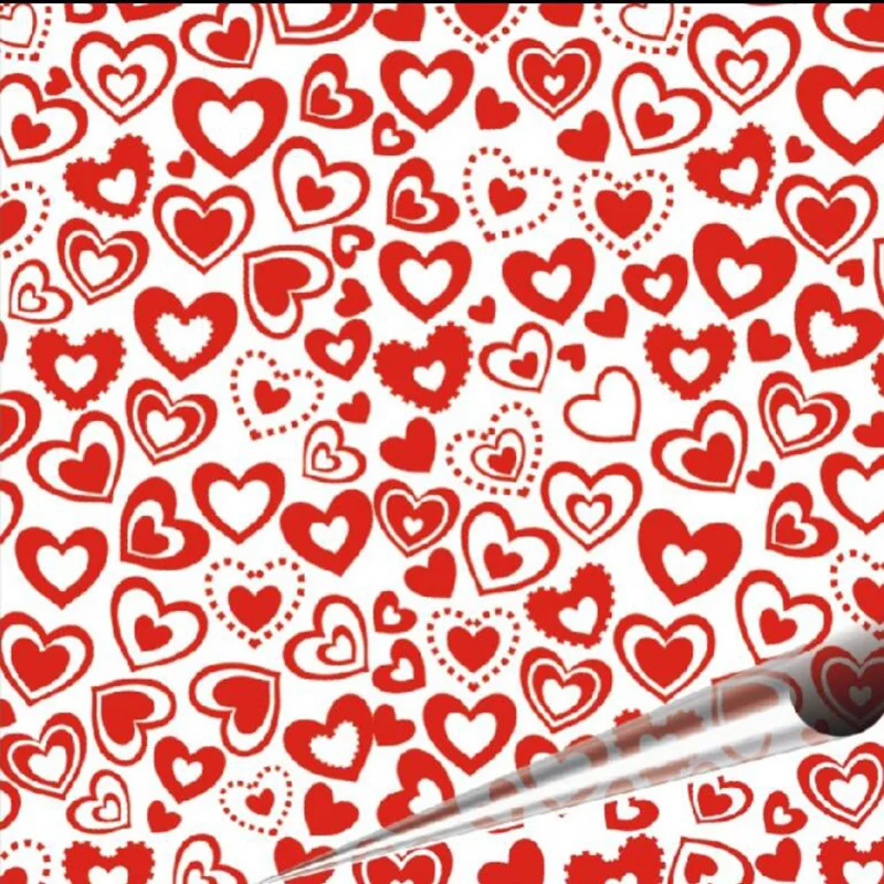 heart shape chocolate transfer sheet