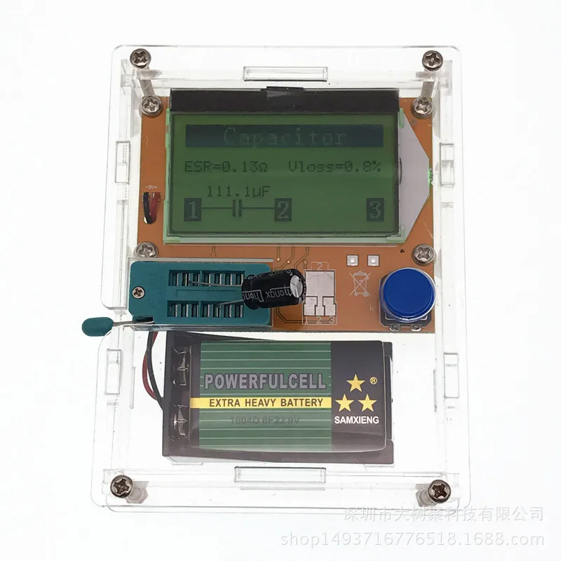 LCR T4 Mega328 измеритель транзисторов прозрачный акриловый чехол тестер батарейный