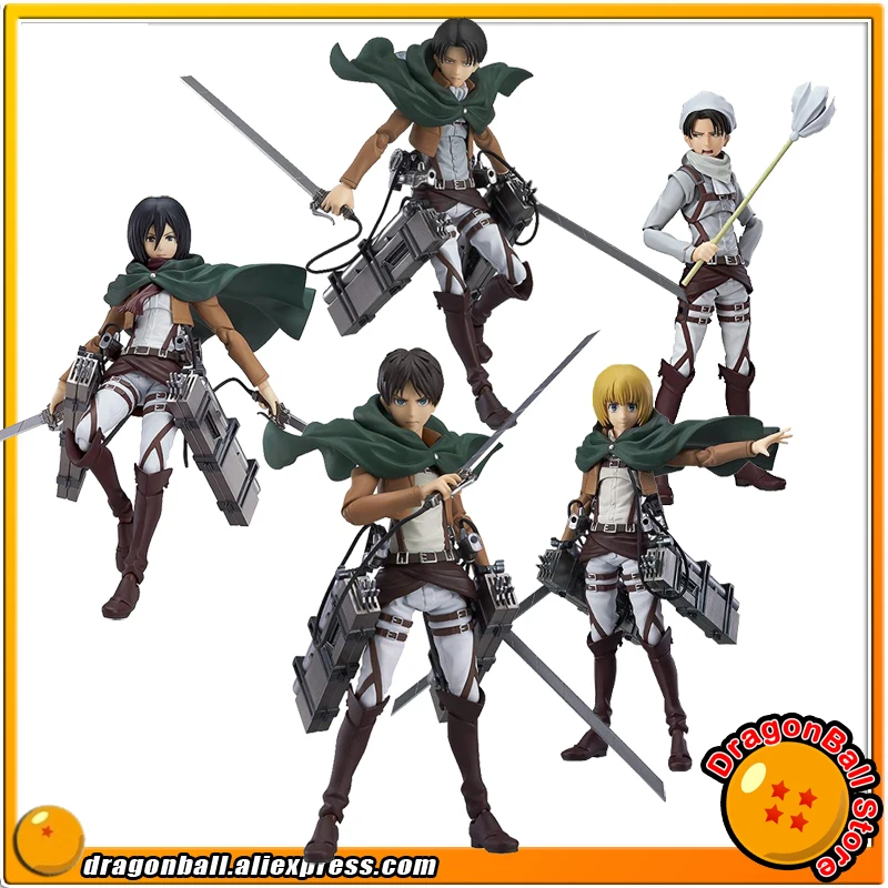 Японское аниме атака на Титанов Оригинальная фигурка Эрин Йегер Levi Mikasa Ackerman Armin