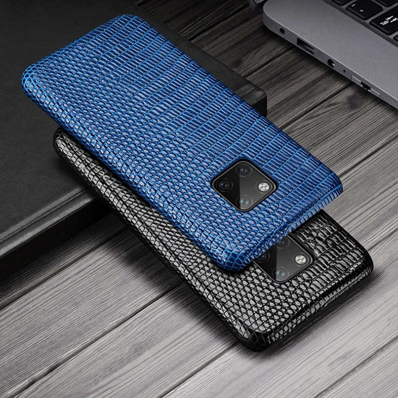 

Newest Lizard Skin Cowhide Genuine Leather Phone Case for Huawei Mate20 Slim Vintage Businss Smart Cover for huawei Mate 20 Pro