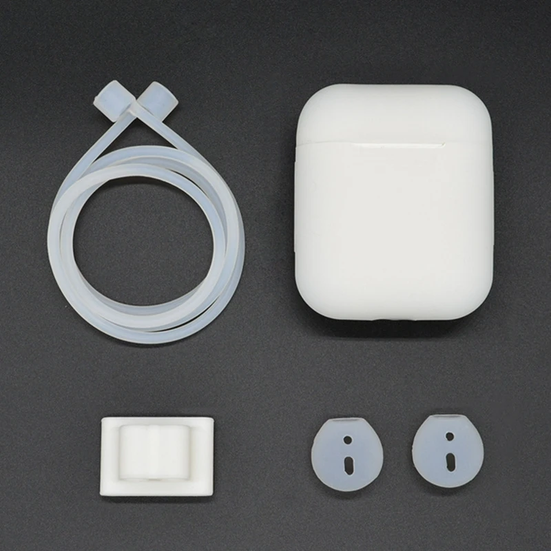 Набор протекторов для наушников для Apple, портативный силиконовый ремешок, чехол для AirPods, аксессуары для гарнитуры, принадлежности для iPhone X