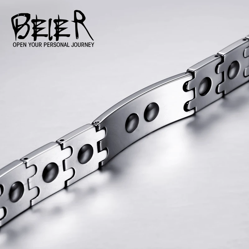 Браслет цепь из 100% вольфрама Beier магнитный браслет с гематитом для мужчин и
