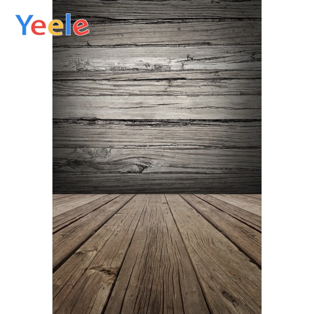 

Yeele Gray Gradient Wall Planks Floor Portrait Scene Baby Photography Background Banner Vinyl Photographic Studio Photo Backdrop