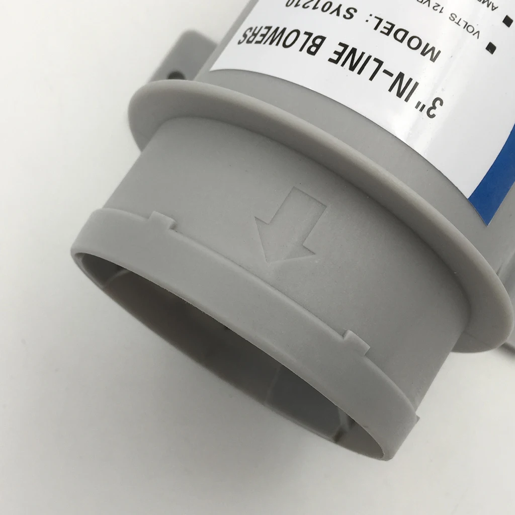 Marine In-Line Bilge Turbo Blower 12 Volt Water Resistant White Suit  ABS Boat Parts Accessories 12V 4.0A