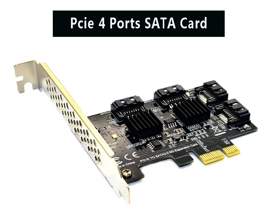 4 порта SATA 6 Гбит/с для PCI Express контроллер карты PCI-e для SATA III адаптер/конвертер Pcie riser плата расширения для ПК