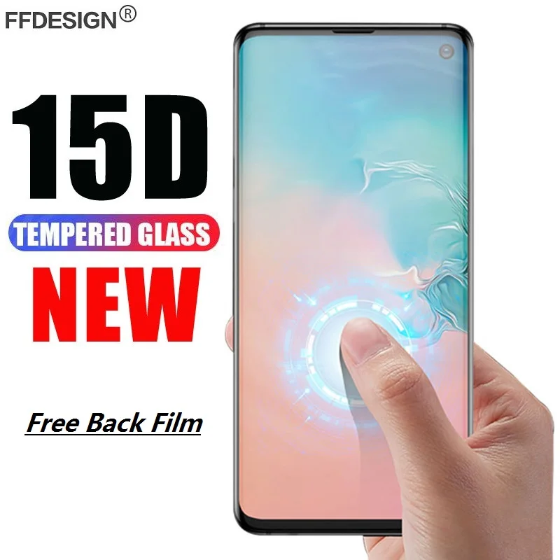 15D полностью изогнутая защитная пленка из закаленного стекла для samsung Galaxy S10 S9 S8 Plus