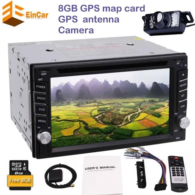 Backup camera+2 din autoradio in dash car CD DVD player headunit double