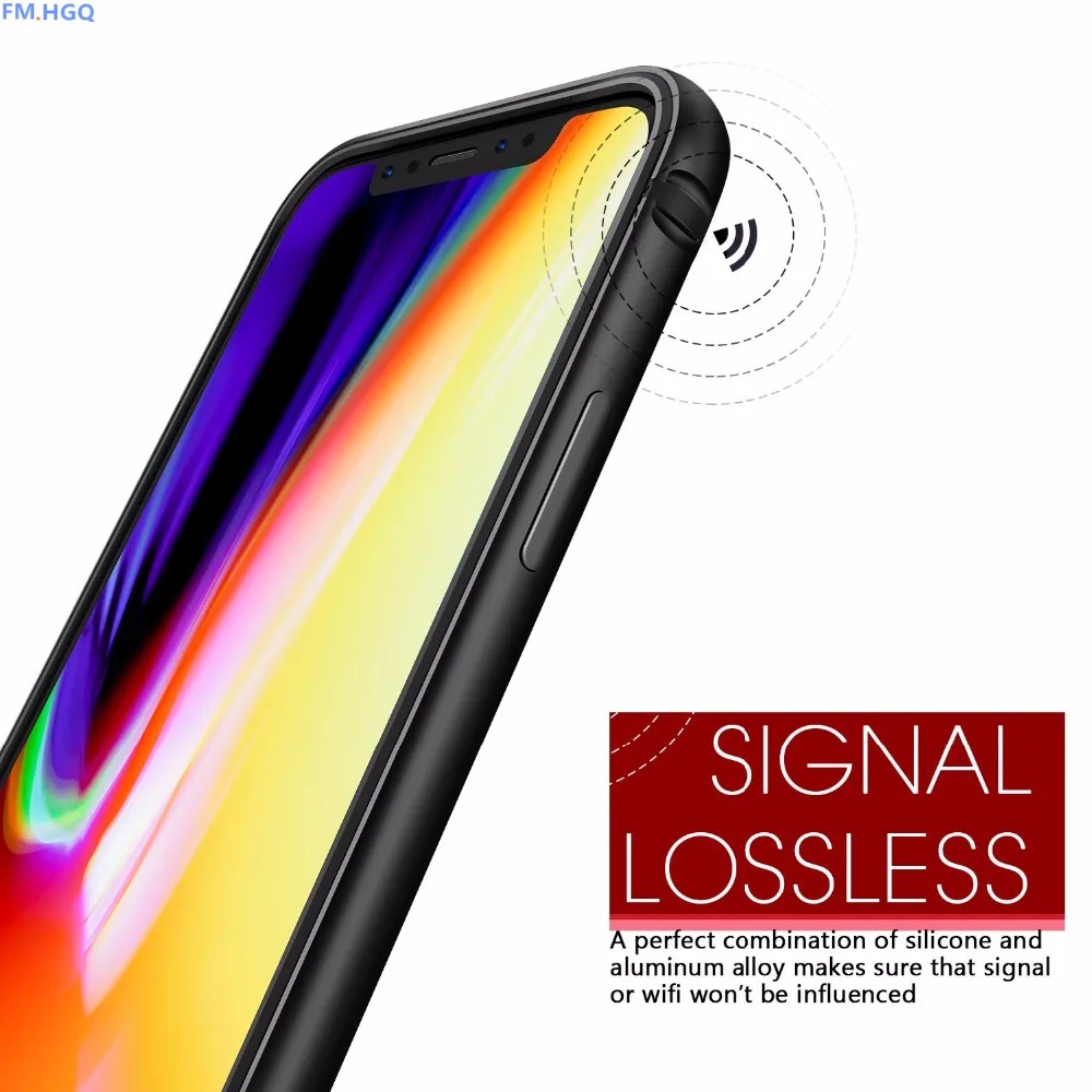 Роскошный телефон чехол для iPhone х чехол бампер Алюминий ТПУ задней падение границы Рамки чехол для iPhone X Coque принципиально черный