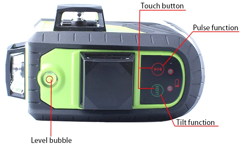 Fukuda 12 линий 3D лазерный уровень MW-93T литиевая батарея зеленый/красный лазерный уровень 360 вертикальный и горизонтальный самонивелирующийся крест