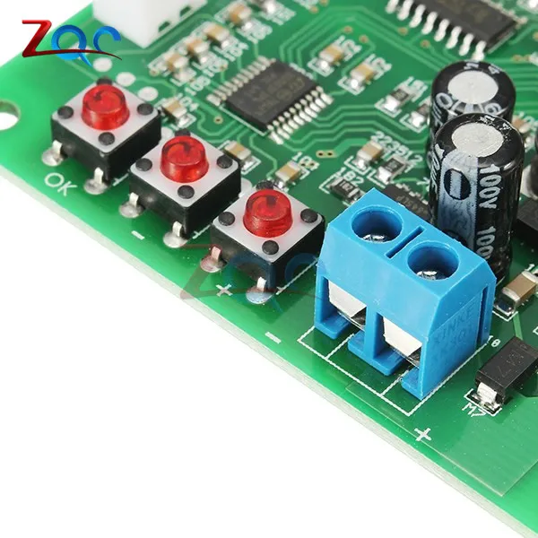 Two Way Heat Dissipation PWM Four Wire Fan Temperature Controller 12V 24V 48V Temperature Speed LED Display Stop Alarm Board