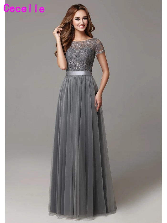 grey maxi dress formal