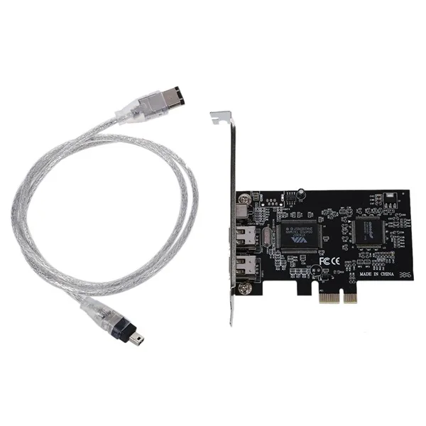 Акция! PCI Express x1 E FireWire 1394a IEEE1394 плата контроллера 3 порта для рабочего стола |