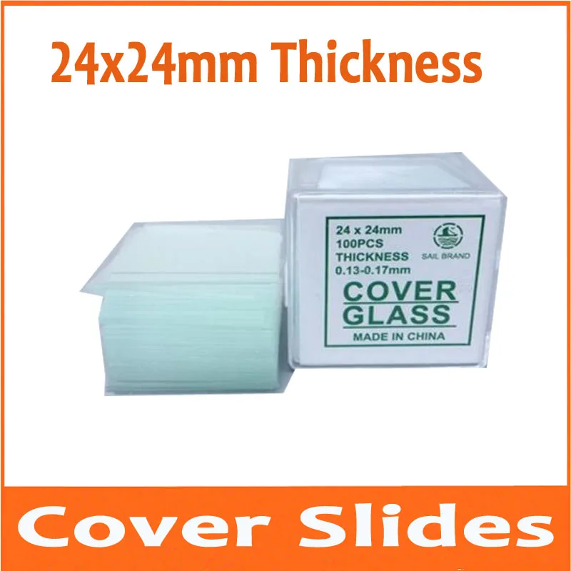 100pcs Optical 24x24mm Length Biomicroscope Microscope Glass Slide