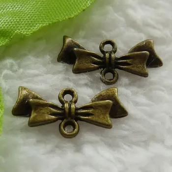 

400 pieces antique bronze bowknot connectors 20x9mm #1382