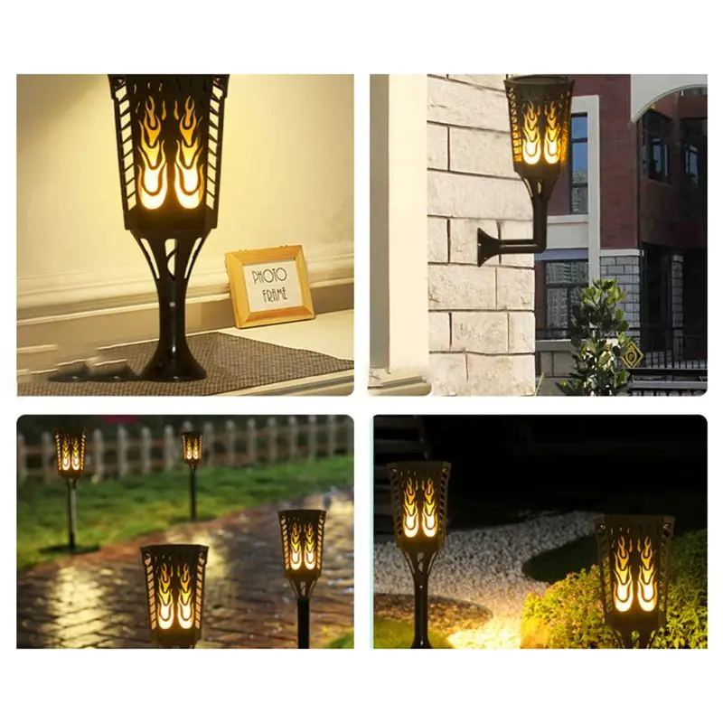 

3 In 1 Solar Lights LED Decorative Columns Lantern Pole Table Wall Ground Lamp Lighting Pathway Garden Landscape Yard