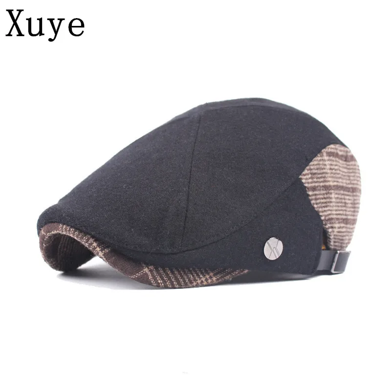 XUYE autumn spring England style travel man visor flat cap male classic