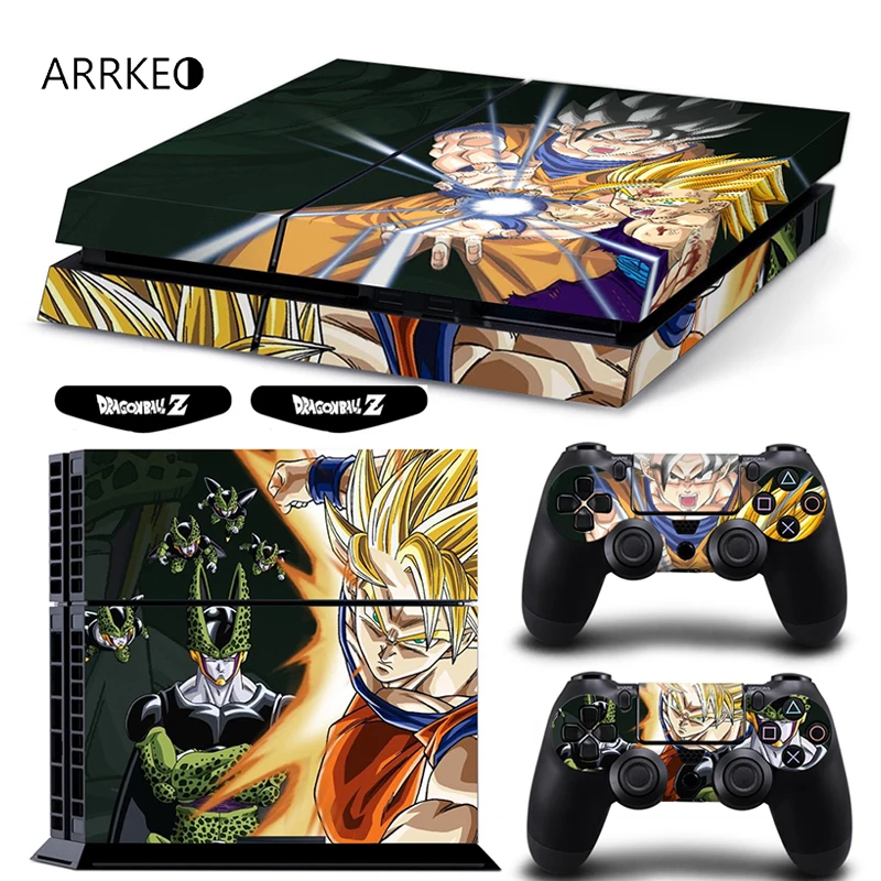 ARRKEO Dragon Ball Z Goku & Gohan VS Cell виниловый чехол наклейка PS4 Skin для Sony PlayStation 4 консоль и 2
