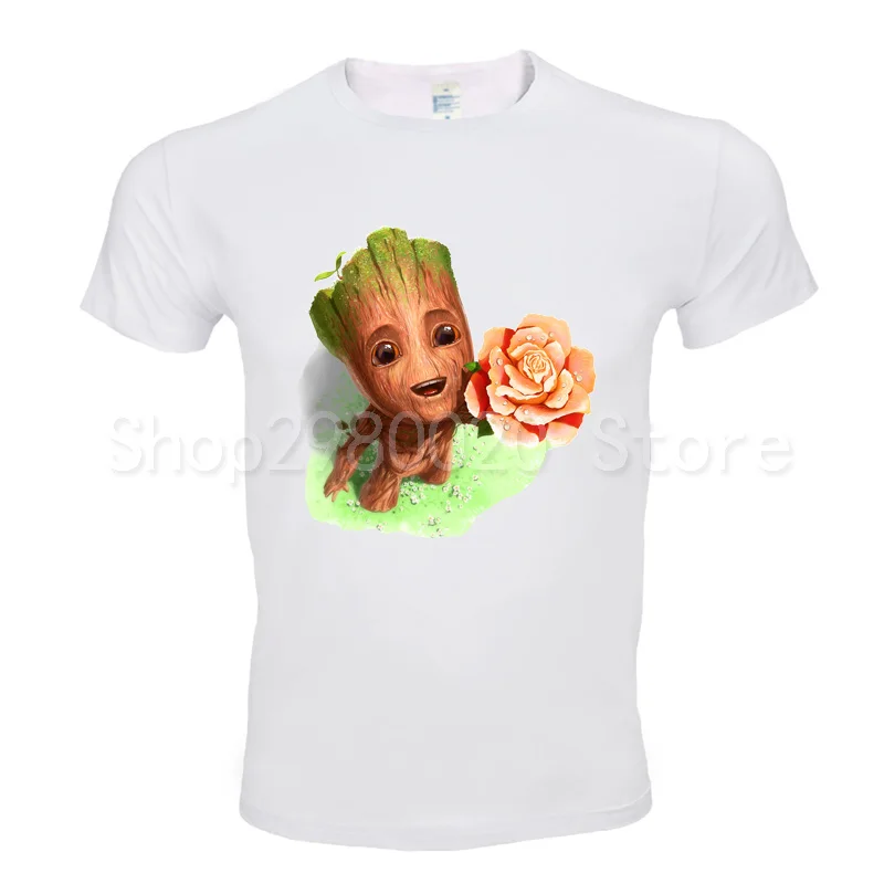 Новинка 2018 Мужская футболка Guardians of the Galaxy 2 летняя забавная с Аниме pop groot I AM GROOT
