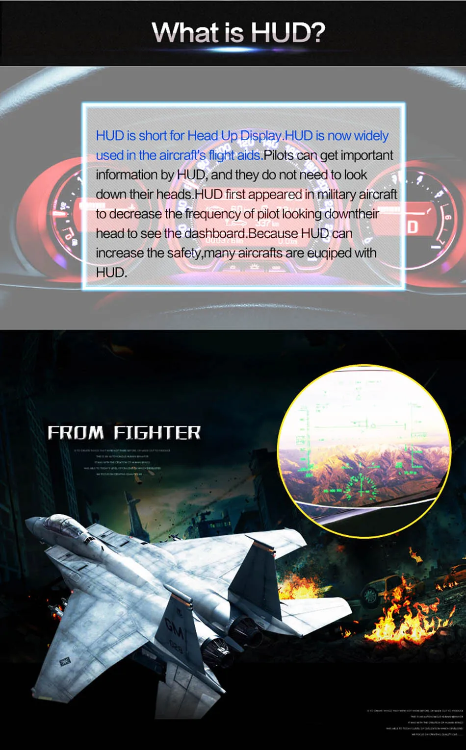 Universal Q7 5.5 Auto Car HUD GPS Head Up Display OBD II 2 Overspeed Warning Alarm Dashboard Windshield Project Speedometers-3