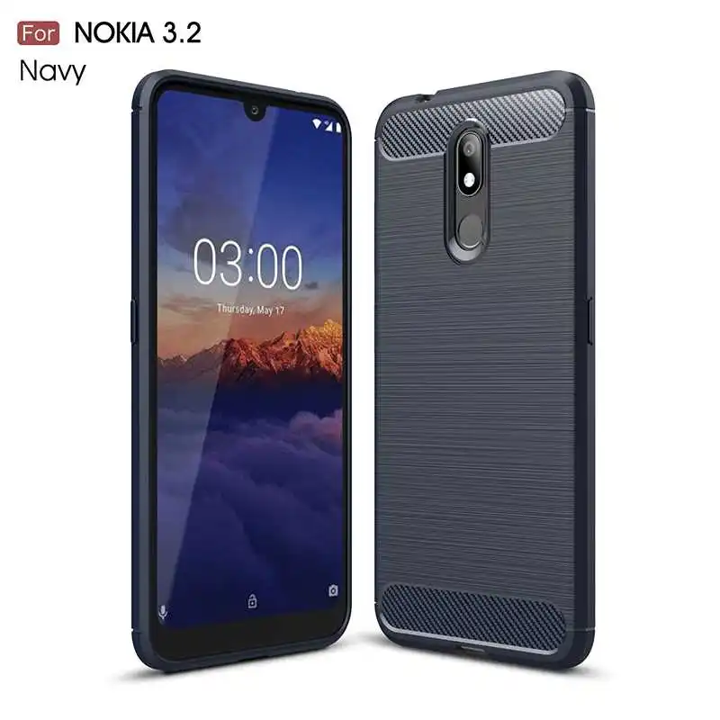 Мягкий ударопрочный чехол из углеродного волокна для Nokia 3 2 сотового телефона |