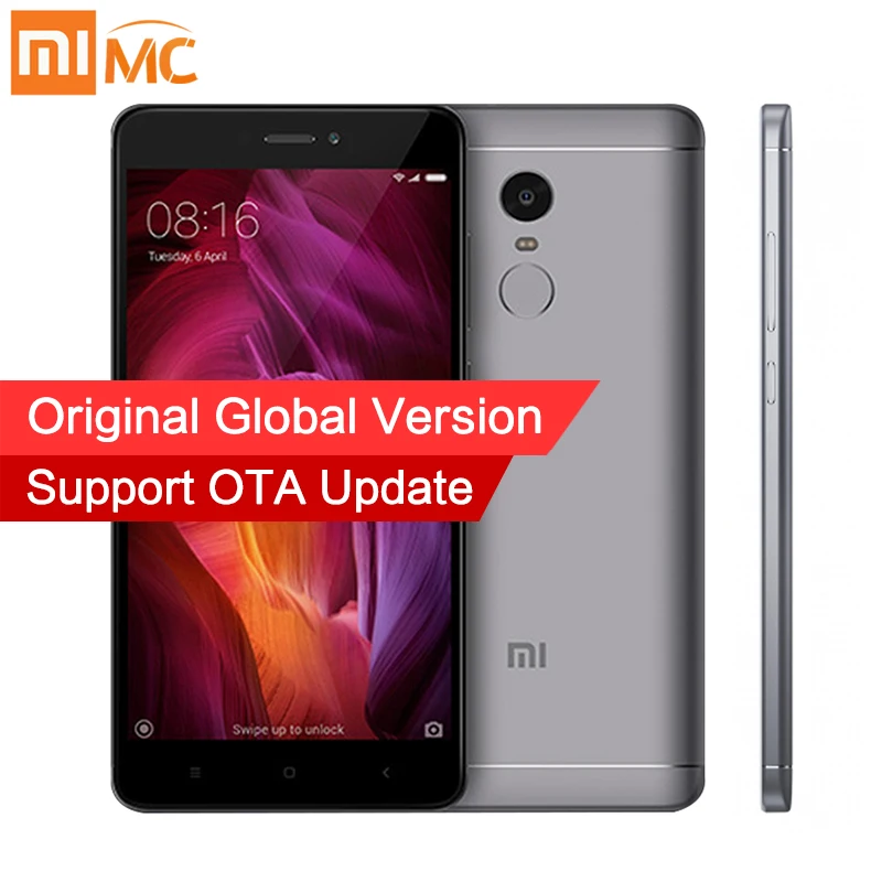 Глобальный версия xiaomi redmi note 4 qualcomm 3 ГБ 32 мобильного телефона snapdragon 625 octa core 13mp miui 8.1