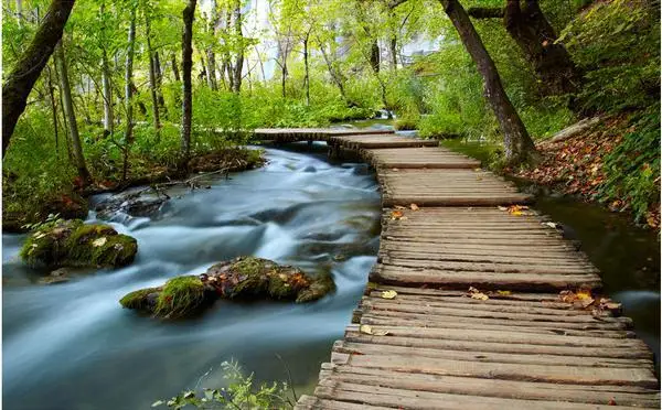 Wall Paper 3d Landscape Garden Trail Wallpaper Mural Wall Stickers
