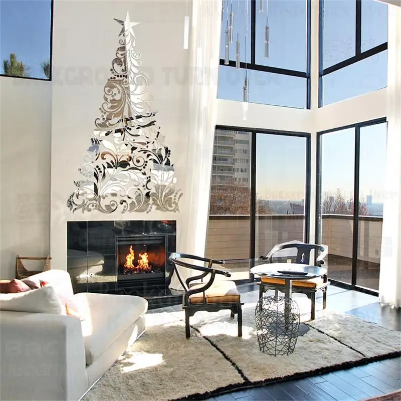 Creativo Diy 3d Espejo Etiqueta De La Pared Elegante Decoraciones