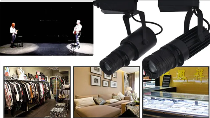 Square Aperture COB Spotlight Background LED Track Light Lamp KTV Bar Restaurant Cafe Museum Zoom Light 3w 7w 10w 15w 20w led spotlights indoor