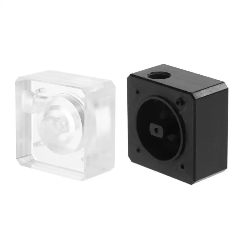

SC600 Water Pump Cover Threaded Inlet and Outlet Computer Water Cooler POM Pump Cover with Screw