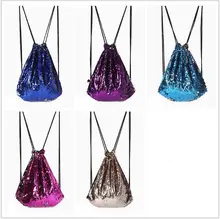 Cotton Fabric Bag Fashion Outdoor Roses Sport Casual Sequins Unisex Chest Bag Preppy Style Belt Riding Backpack Drawstring Bags.